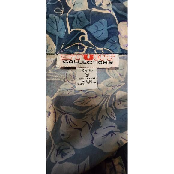 Stunt Collections 100% Silk Button Up Short Sleeve Hawaiian Shirt Men Sz 2X 2137 - Picture 5 of 5